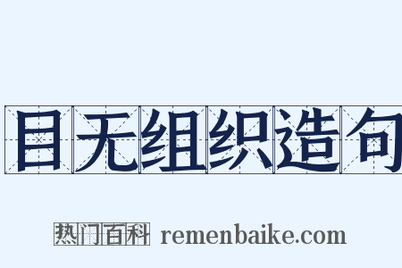 目无组织造句是什么意思的图片